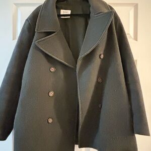 Old Navy Olive Green Double-Breasted Pea Coat